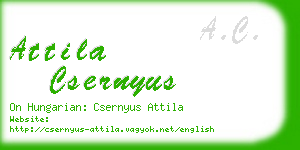 attila csernyus business card